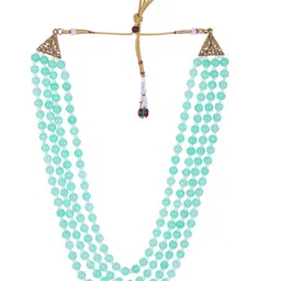 JIYANSHI FASHION Men Gold-Plated Artificial Beaded Necklace & Brooch image 5