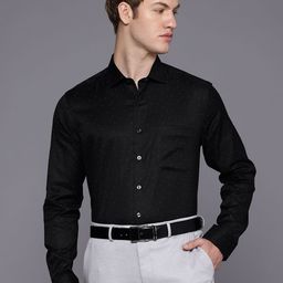 Louis Philippe Pure Cotton Slim Fit Printed Wrinkle Free Formal Shirt-picture-25