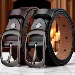 Roadster Black Formal Slim Belts-image-129