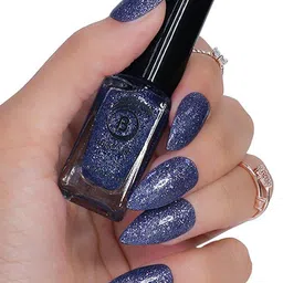 BEROMT Reflective Glitter Quick Dry Nail Polish- 8 ml- BNP 317 - Blue-30