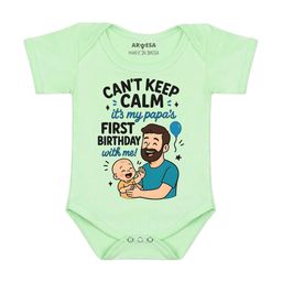 Arvesa Papa First Birthday With Me Printed Bodusuit-image-64