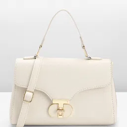 French Connection Textured Structured Satchel Bag image 4