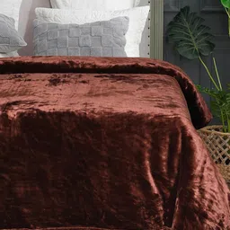 Saral Home Brown Mild Winter 350 GSM Single Bed Blanket-image-4