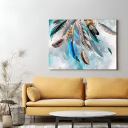 Eurotex White & Blue Canvas Birds and Animals Wall Paintings-image-76