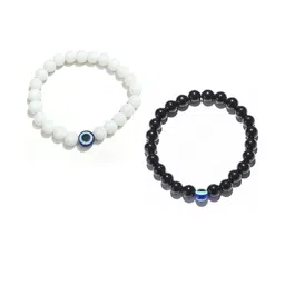 Divine souvenirs Unisex Set Of 2 Artificial Beaded Elasticated Bracelets-10