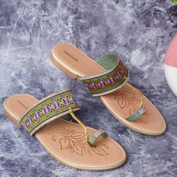 Anouk Women Ethnic One Toe Flats-image-11