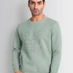 DCYPHR Men Typography Self Design Cotton Sweatshirt-picture-4