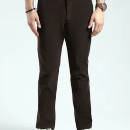 Monte Carlo Men Regular Fit Plain Cotton Regular Trousers-image-92