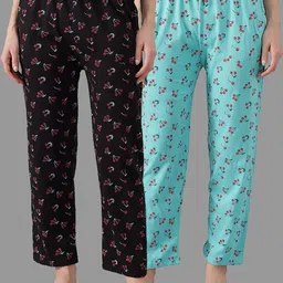 Women Pack Of 2 Relaxed-Fit Casual Wear Lounge Pants/Pyjama-image-95