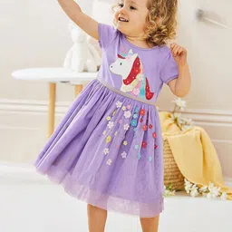 LULU & SKY Girls Floral Fit & Flare Dress-picture-44