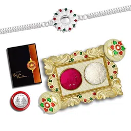 DeoDap Multi Pooja Thali Rakhi Gift Set-image-68