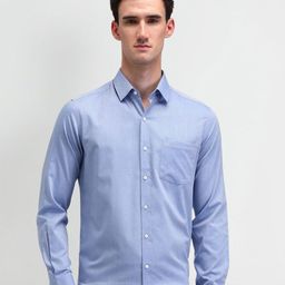Arrow Men Manhattan Spread Collar Solid Cotton Slim Fit Formal Shirt-picture-31