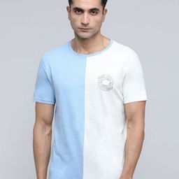 MaverIQ Colourblocked Round Neck Cotton Regular Fit T-shirt-picture-2