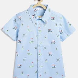 Campana Boys Opaque Printed Casual Shirt-image-90