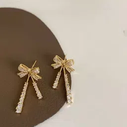Celestria Zircon Tasselled Contemporary Studs-26