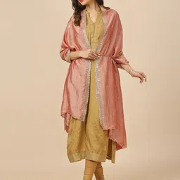Dupatta Bazaar Embroidered Dupatta with Sequinned image 5
