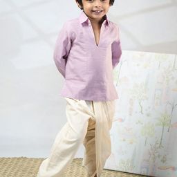 MIRALI Boys Regular Pure Cotton Kurta With Trouser-image-45