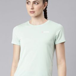 Xtep Women Coolcell Solid Round Neck Nylon T-shirt-image-30