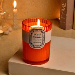 Myntra Elegant Homes Orange & White 1 pieces Jar Candle-image-30