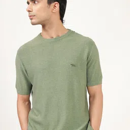 Andamen Men Solid Round Neck Cotton T-shirt-image-78