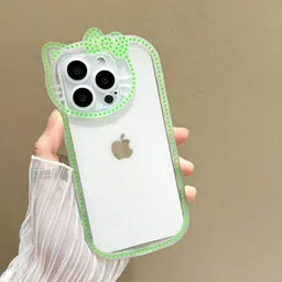 CASE CREATION Women Neon Printed iPhone 14 Pro Transparent Back Case-5