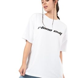 RHINO CULT Women Typography Printed Pockets T-shirt-image-75