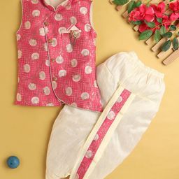 Jeetethnics Boys Floral Regular Kurta with Dhoti Pants-41