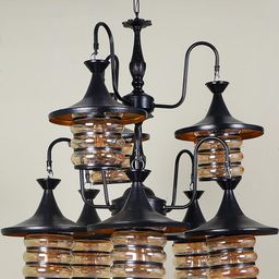 Deco Home Black Metal Ceiling Lamp-image-25