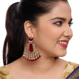 R A Enterprises Women White Earrings-image-99