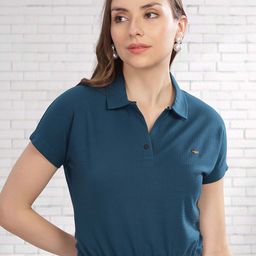 STELLERS Women Mandarin Collar Monochrome Crop Top-image-74