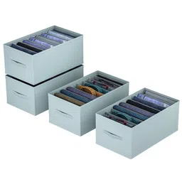 Kuber Industries Grey Set of 4 Regular Drawer Organiser Organisers image 3