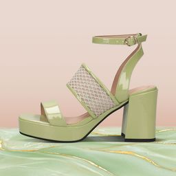 BAGATT Women Leather Square Toe Block Sandals-4