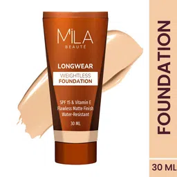 MILA BEAUTE Longwear Weightless Water Resistant SPF 15 Foundation 30 ml - Natural -201-33