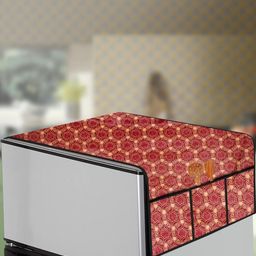 The Furnishing Tree Maroon Plastic Refrigerator Cover-image-41