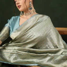 Sangria Woven Design Saree With Blouse Piece-image-41