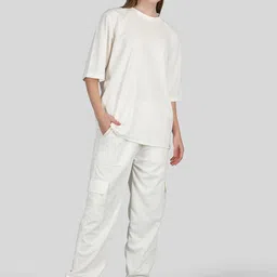 Raxedo Summer Oversized T-Shirt With Track Pants Co-ords Set-picture-15