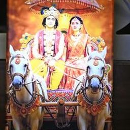 SOMIL Radha Krishna Rectangle Decorative Lamp-image-42