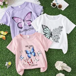 DAMN GUD DG Unisex Kids Pack Of 3 Printed T-shirt-picture-49