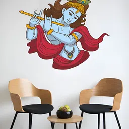 Myntra Elegant Homes Blue & Red Religious Wall Decals And Stickers-image-45