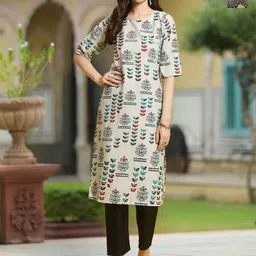 Moda Rapido Women Ethnic Motifs Printed Crepe Kurta-image-58