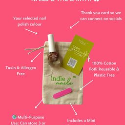 Indie Nails Set Of 2 12 Toxin Free Nail Color - 5 ml Each - Good As Gold-Silver Sonic image 2
