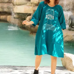 MIRCHI FASHION Women Ethnic Motifs Embroidered A-Line Knee Length Dress-image-46
