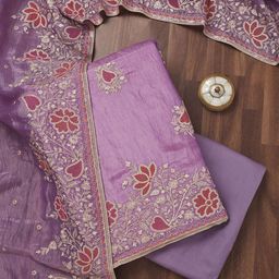 Koskii Embellished Crepe Unstitched Dress Material-image-46