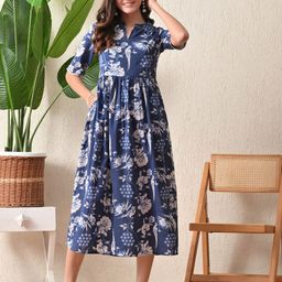DECKEDUP Print Empire Midi Dress-image-51