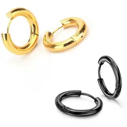 shobhram Set Of 2 Contemporary Hoop Earrings-56