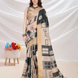 Mitera Zari Silk Blend Banarasi Saree-image-68