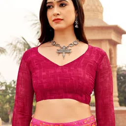 LeeliPeeri Designer Poly Chiffon Saree image 3