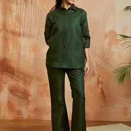 VASTRAMAY Shirt Collar Shirt With Trousers Co-Ords-picture-44