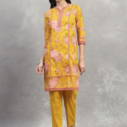 Rangriti Floral Printed Pure Cotton Kurta With Salwar-picture-21