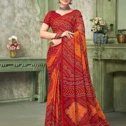 THE FASHION ATTIRE Bandhani Printed Patola Saree-picture-34